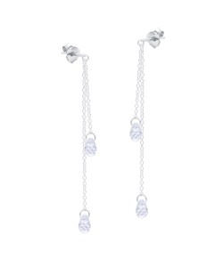 Dangling Chain Silver Earring STC-2226